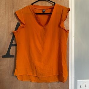 Orange business casual shirt